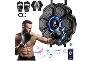 BEYN 2025 Music Boxing Machine Upgrade - Smart Bluetooth,Two Pairs of Gloves.Multiple Modes.Wall-Mounted for Home/Office/Gym.Ideal for Adults and Kids.Space-Saving,Brings Fun Workouts and Family Fun.