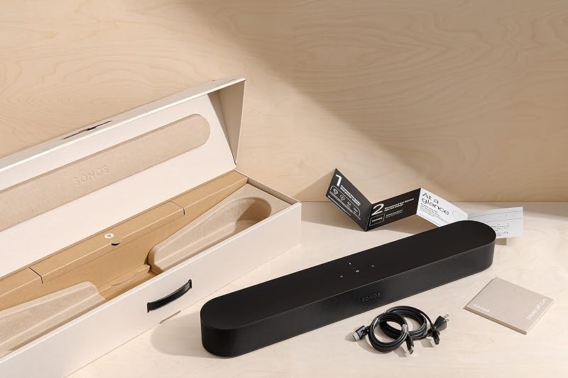 Barre de Son compacte Beam (Gen 2) avec Dolby Atmos et contrôle Vocal - Noire