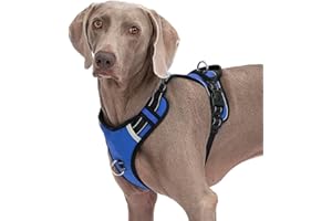 Abuandi Tactical Dog Harness Reflective Adjustable Dog Vest with Handle, Easy Control Service Dog Harness Training Walking, No Pull Dog Harness for Small Medium Large Dogs, Name Plate