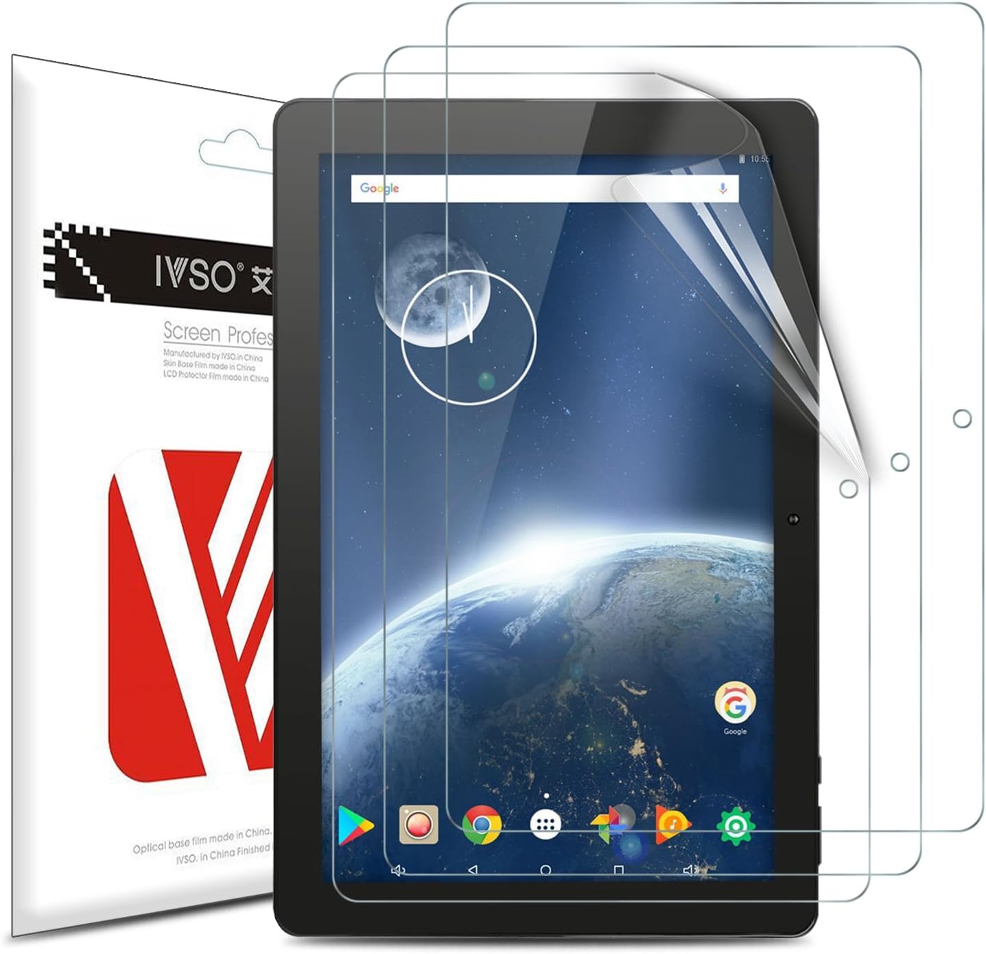 Luibor Screen Protector Compatible with Lenovo TAB E10 TB-X104F High Definition Crystal Clear Screen Protector - Fitting Lenovo TAB E10 TB-X104F Tablet (3 Pack)