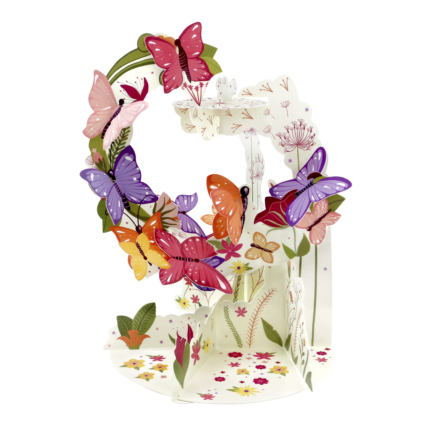 SANTORO Pendulum, 3D Pop Up Greeting Card - Butterflies - For Her, Mum, Daughter, Wife, Mothers Day, Anniversary | Butterfly Birthday Gift For Women