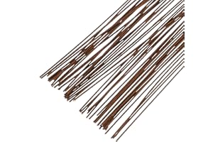 PATIKIL 18 Gauge 14.2" Floral Wire Stems, 50 Pcs Paper Wrapped Iron Wire for Artificial Flower Making DIY Crafts Christmas Wr