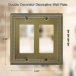 OKAWYC Double Decorator Light Switch Cover Belaire
