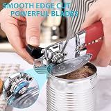 Lychico 3-in-1 Tin Opener Heavy Duty Red Stainless Steel Handheld view 4