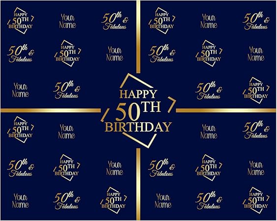 Amazon Com Happy 50th Birthday Photography Background Backdrop