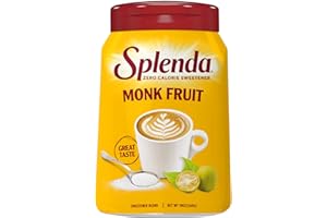 SPLENDA Monk Fruit Zero Calorie Plant Based Granulated Sweetener Jar, 19 oz