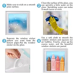 JarThenaAMCS Boho Crayon Window Clings Colorful