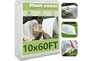 DTESL Plant Covers Freeze Protection 8Ft x 24Ft Floating Row Cover, Plant Blanket Cold Weather - Reusable Plant Frost Blanket Vegetable Floating Row Cover (Plant Covers 10 * 60ft)
