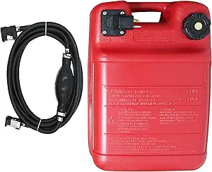 Portable Boat Fuel Tank 24L 6 Gallon Marine Outboard Motor Fuel Tank w/Connector