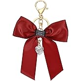 uxcell Bow Knot Keychain, Cute Bag Charm Keyring, Bow Accessories for Women Backpack, Phone Decoration