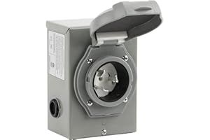 Hynade Generator Power Inlet Box, 50 Amp Generator Transfer Switch, NEMA SS2-50P, Generators Up to 12500 Running Watts,50Amps 3R NEMA Generator Inlet Box,ETL Listed