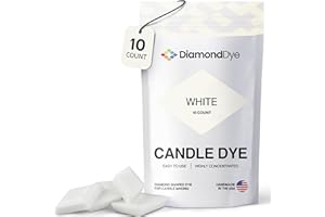 REDDIG-GLO White Candle Dye - Made in The USA - Premium Colorants - Highly Concentrated - Popular Colors for Paraffin or Soy Wax - Great for Professionals or Hobbyist - 10 Dye Chips