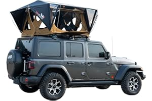 BAMACAR Naturnest Rooftop Tent Hardshell 2-3 People 4 Season Nature Nest Roof Top Tent Camping, Rooftop Tent for Jeep Wrangler Tent Truck Van SUV Car Roof Top Tent, Hard Shell Rooftop Tent