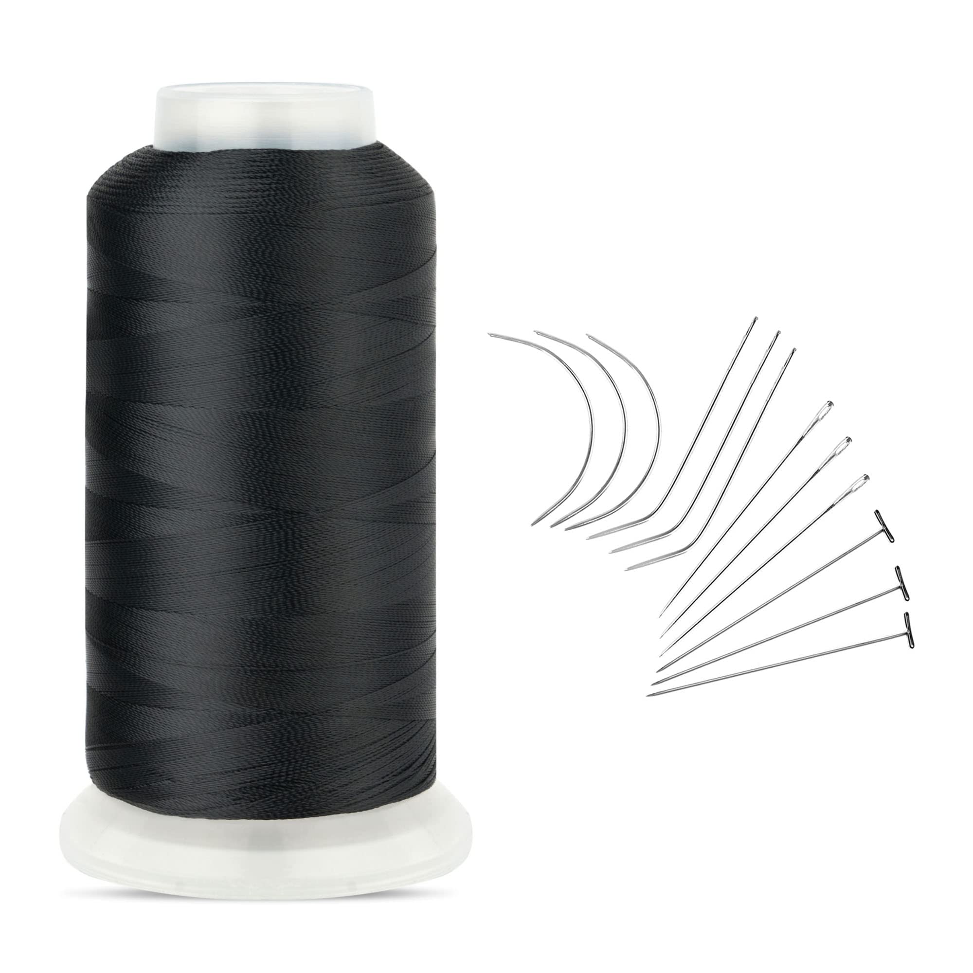 Weaving Set Black Hair Weaving Needle Thread Extension Sewing Track Threader Combo Set