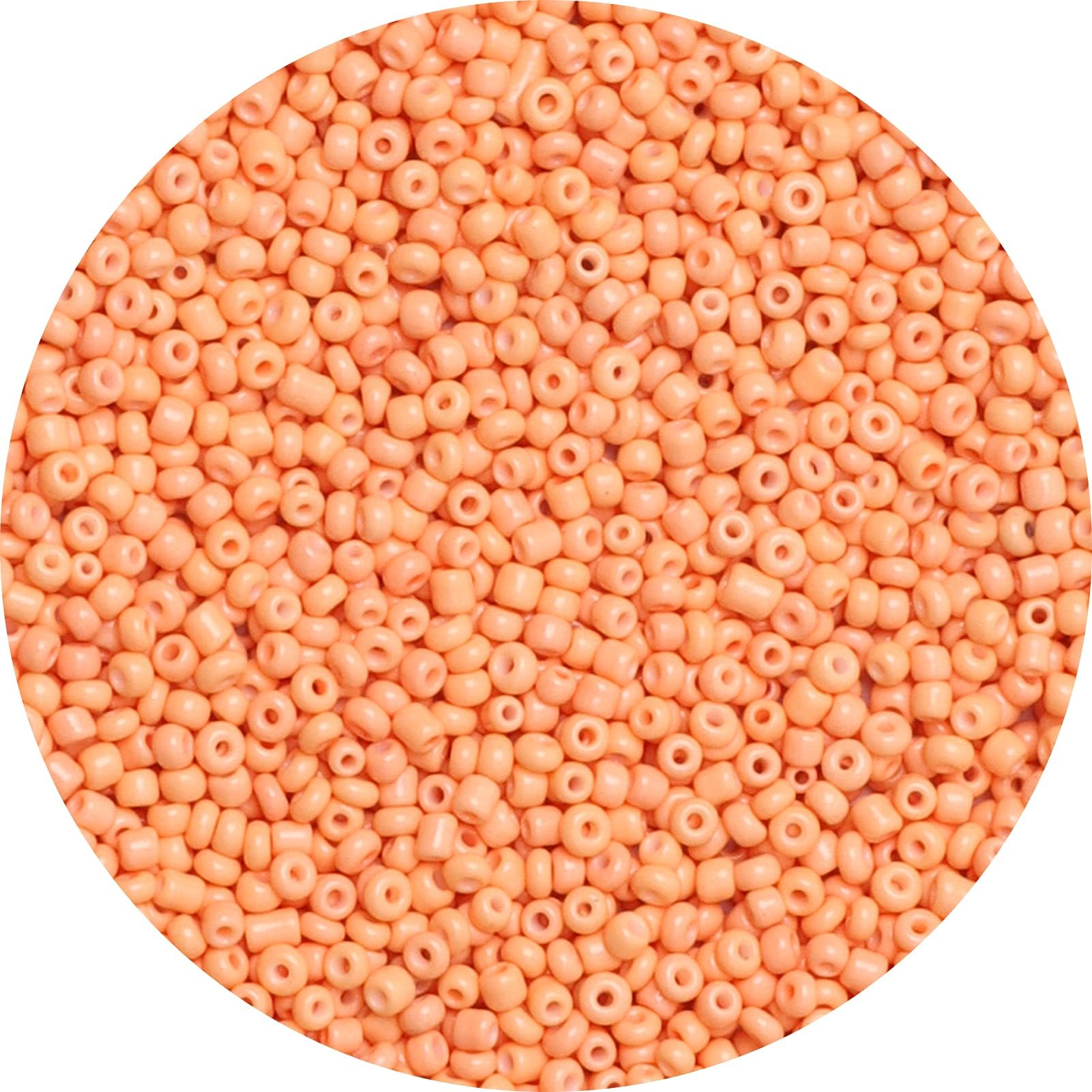 Gkelaly 5000Pcs Orange Glass Seed Beads Bulk for Jewellery Making, 3mm Small Pony Beads for Bracelet Necklace Earring Making & Crafting