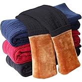 iLover Girls Winter Warm Fleece Lined Knits Leggings Toddler Little Kids Thick Thermal Tights Ankle Length Pants 4-12