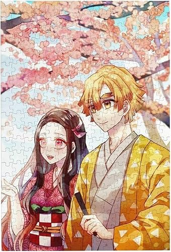 Amazon 鬼滅の刃 木製 ジグソーパズル 木質 萌えグッズ キャラクター アニメパターン プレゼント初心者向け子供 家族教育活動 益智 漫画 装飾 減圧 アートワーク 300pcs ピース 木製パズル ホビー