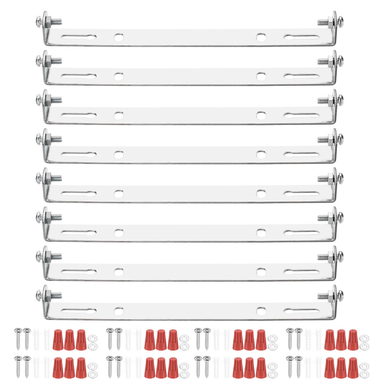 PATIKIL 150mm (5.91") Universal Light Fixture Mounting Bracket Kit, 8 Set Light Crossbar Ceiling Light Plate with Screw for Wall Light Ceiling Light Pendant Chandelier