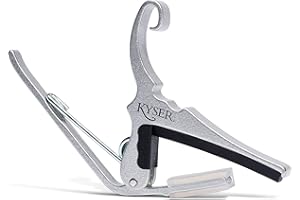 Kyser Quick-Change Guitar Capo for 6-string acoustic guitars, Silver, KG6SA