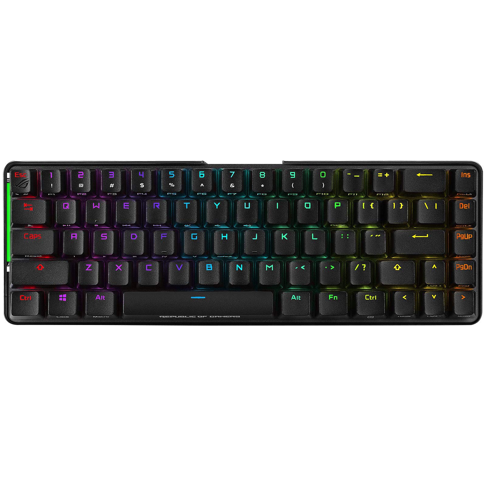 Asus Clavier De Jeu Mécanique Sans Fil Rog Falchion 65 % (68 Touches, Éclairage Aura Sync, Surface Latérale Tactile, Protection En Polycarbonate, Commutateurs Cherry Mx, Autonomie Jusqu'À 450 Heures)