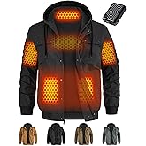 Wulcea Graphene Heated Jacket For Men 12V 18400mAh Fast Charge Large Capacity Battery