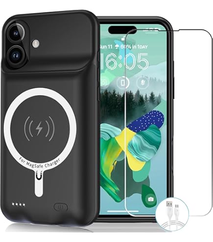 Amazon.com: Battery Case for iPhone 16 Plus, [12000mAh] Enhanced