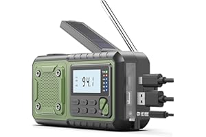 SIYEGK Crank Emergency Radio, Weather Radios5000mAh, Solar Radios with Hand Crank Emergencies, NOAA/AM/FM Weather Alert Radio, SOS Alarm,Flashlight & Reading Lamp, for Indoor Outdoor Survival