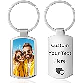 JONZIN Custom Keychain - Customized Gifts Personalized Keychains for Men, Custom Keychain with Picture (Boyfriend, Dad Gifts)