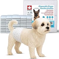 Elimedical Redleaf Disposable Dog Diapers Male | Small (50 Count) | Male Dog Diapers for Incontinence, Marking, Potty Trainin