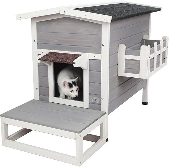 heated outdoor cat house amazon