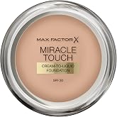 Max Factor Miracle Touch Skin Perfecting Foundation Spf30 045 Warm Almond