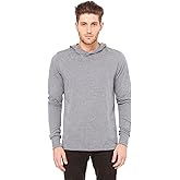 Bella 3512 Unisex Jersey Long Sleeve Hoodie - Grey Triblend44; Extra Small