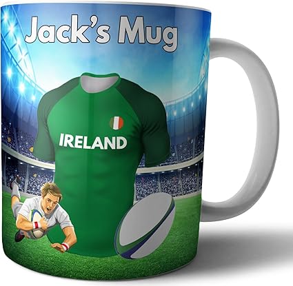 personalised ireland rugby shirt