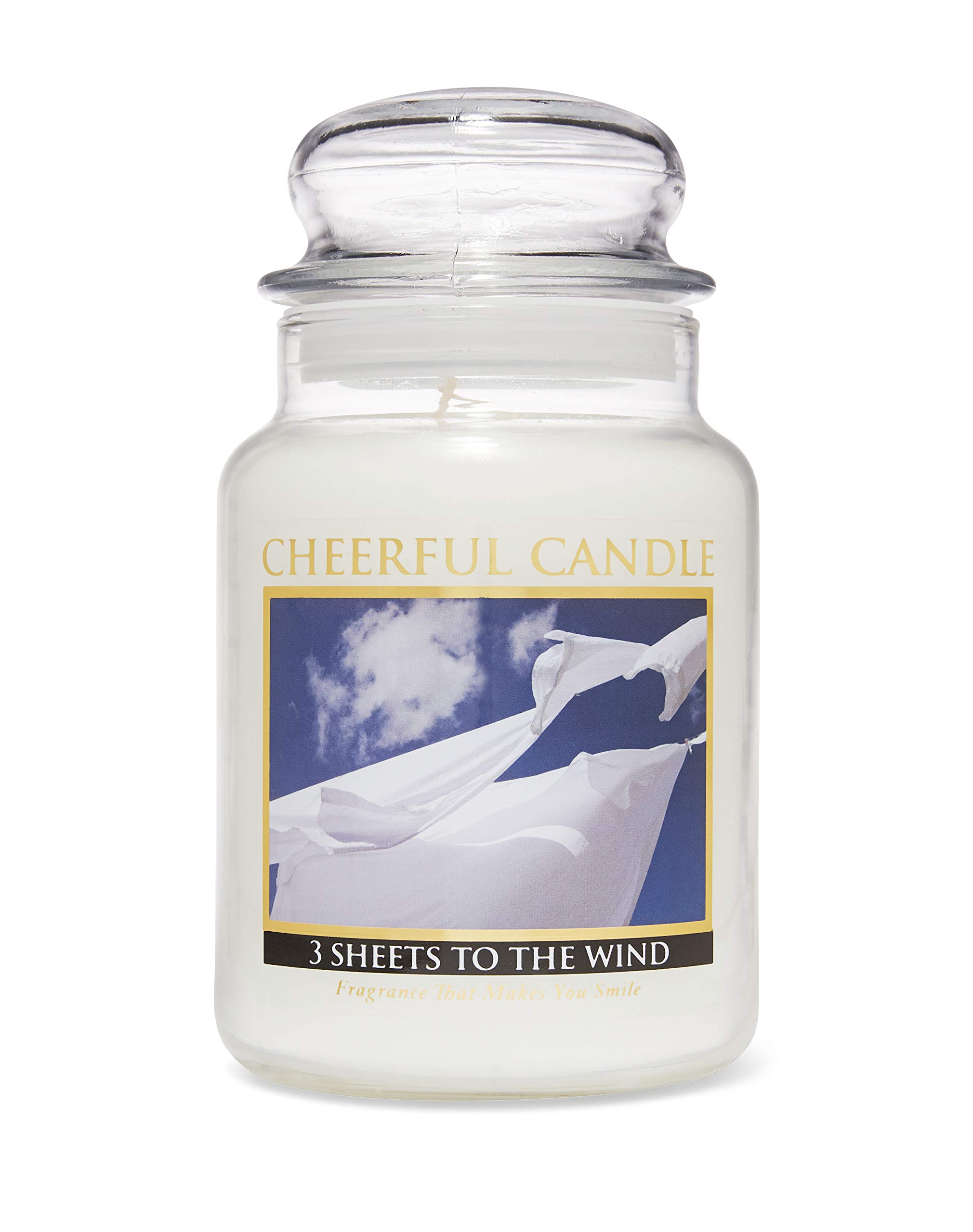 A Cheerful Giver - 3 Sheets to the Wind - 24oz Scented Candle Jar - Cheerful Candle -135 Hours of Burn Time, Candles Gifts for Women