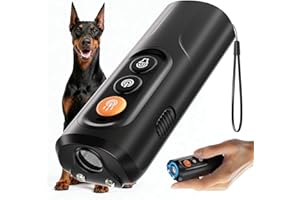 GUXBVCUV Dog Bark Deterrent Devices, Anti-Barking Device for Dogs 50-ft Range, Three Modes, Dog Barking Silencer Replaces Traditional bark Collars, Suitable for All Dogs, Indoors and Outdoors