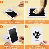 Nabance Paw Print Kit for Dogs & Cats with 3 Inkless Pads & Frames view 5