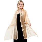 Gragengs Women Shawls and Wraps for Evening Dresses Lightweight Sheer Crepe Scarf Shimmer Wedding Party Stole