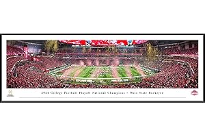 BLAKEWAY WORLDWIDE PANORAMAS, INC. 2024 CFP Champions, Ohio State - Standard Framed Print by Blakeway Panoramas (40.25"W x 13.75"H)