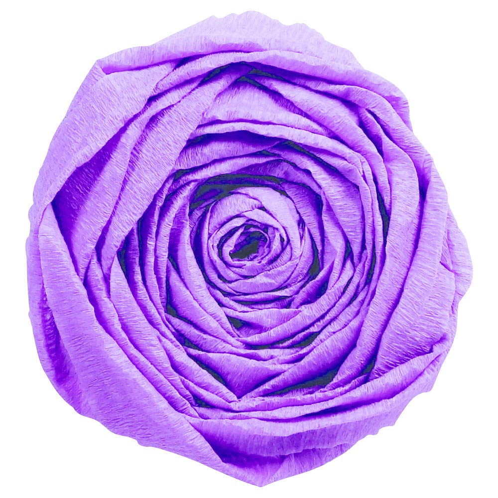 Clairefontaine 903010C - Pack of 10 Sheets of Crepe Paper - Mauve Colour - Format 2.50x0.50m - Crepe 60% - Elastic and Resistant - Arts and Crafts Creative