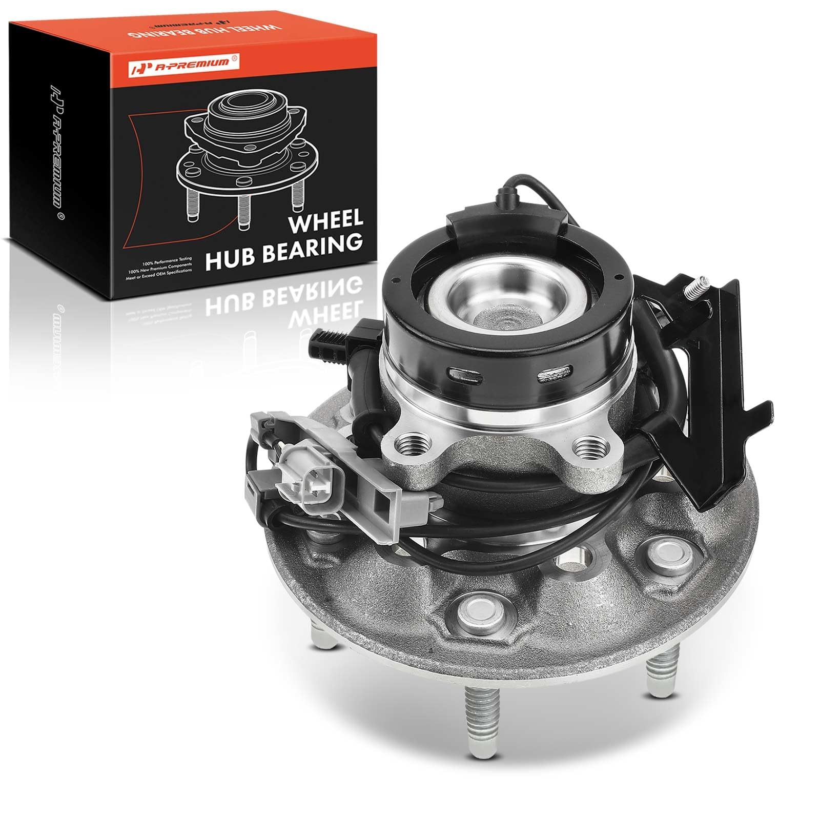 Photo 1 of * ONE WIRE COVERING IS BROKEN/EXPOSING WIRES, SCRATCHES ON EXTERIOR * A-Premium Front Left Wheel Bearing and Hub Assembly with ABS & 6-Lug Compatible with Chevrolet Colorado 2004-2008 & GMC Canyon 2004-2008, RWD and with Z71 Off Road Package