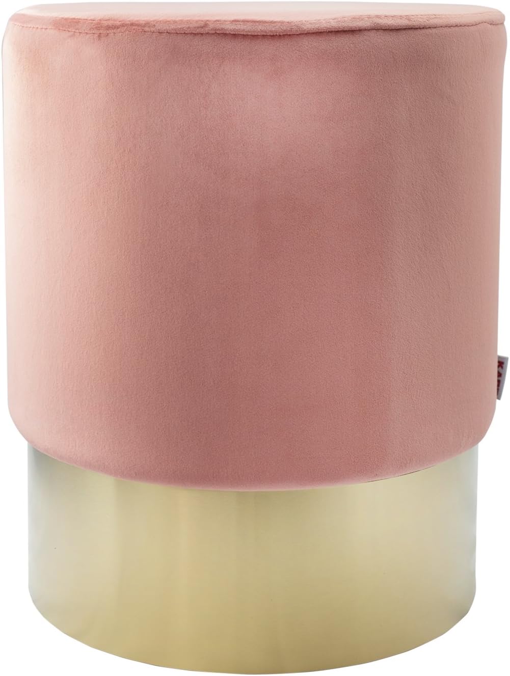 DESIGN DELIGHTS ROUND STOOL VELLUTO | Ø 13.5", mauve, velvet cover | velvet pouf, upholstered stool, footstool