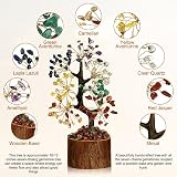 Vicloon 7 Chakra Crystal Tree, Feng Shui Money Tree, Colorful Leaves view 2