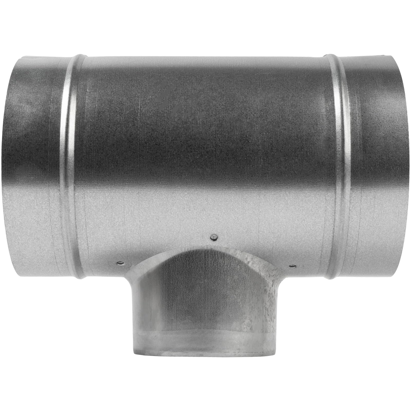 Photo 1 of 6'' Inch Duct T-Joint Splitter to 4" Inch 90° Degree Branch Connector for Exhaust Systems - T-Shaped Metal Junction - Triple Ventilation Splitter Adapter, 3 Way 6x4x6 Dryer Vent Attachment