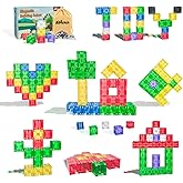 Apluses Magnetic Building Blocks - Transparent Magnetic Cubes, STEM Magnet Toddler Boys Toys for Kids Age 3-5, Travel Sensory Autism Preschool Montessori Toys for 3+ Year Old, Birthday Girls Gifts