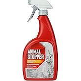 Animal Stopper Liquid Animal Stopper Repellent All Natural Effective All Year Round Safe for People and Pets No Harsh Chemicals Garden Animal Repellent Ready to Use - 32 oz Trigger