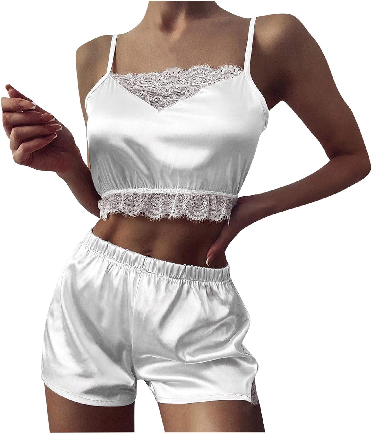 Women Sleepwear Womens Sexy Lingerie Pajamas Cami Shorts Set Nightwear