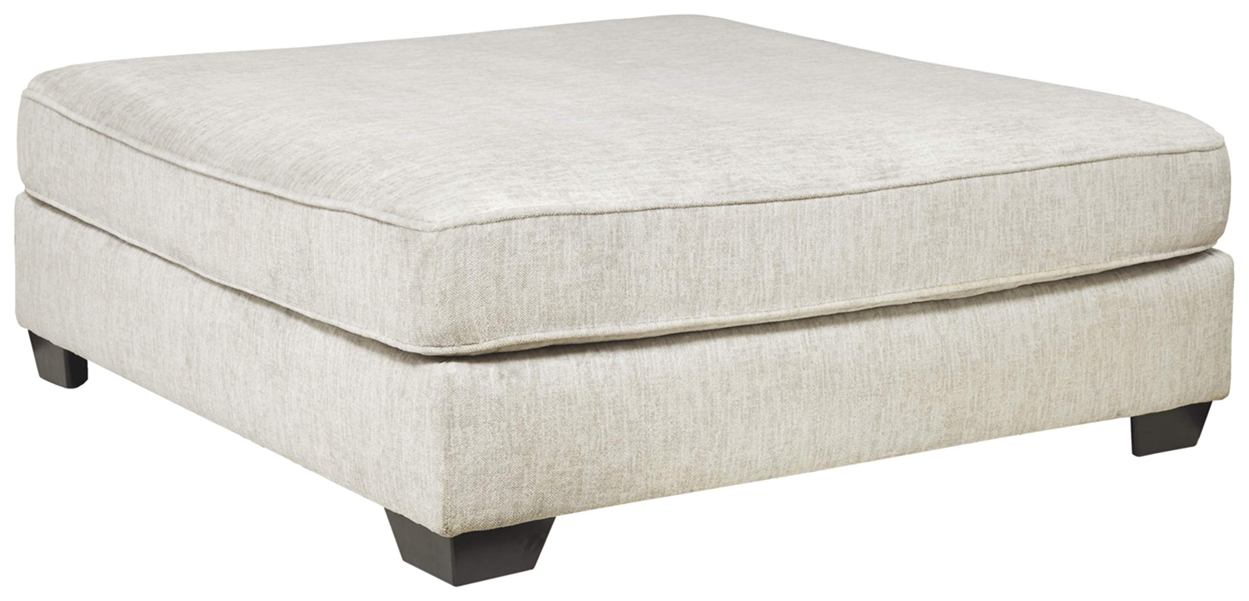 Photo 1 of ** new ** Signature Design by Ashley Rawcliffe Contemporary Square Oversized Accent Ottoman with Foam Cushion and Chenille Microfiber Fabric, 55" by 55", Beige