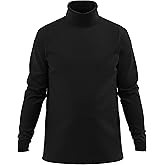 Maks Mens Casual Cotton Turtleneck Pullover Sweater Interlock Knit Combed Super-Soft Sweater