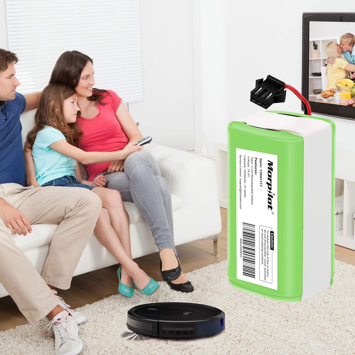 14.4v 2600mAh Li-ion Rechargeable Replacement Battery Compatible with Deebot N79S, RoboVac 11, 11S,11S MAX, 30, 15C, 15T, 12, 35C