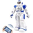 Cargooy Best Gift for Kids,Intelligent Programmable RC Robot with Infrared Controller Toys,Dancing,Singing, Moonwalking and LED Eyes,Gesture Sensing Robot Kit for Childrens Entertainment (Blue)